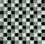 T-Trading Glasmosaik 2,3x2,3cm schwarz grau mix SDA802