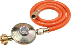 Druckregler Set mit Schlauch 80cm 1/4 Zoll links 50mbar 1,5kg/h (52452)