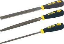 Werkstattfeilensatz 3tlg., flach, rund, halbrund, Premium (FSET3)