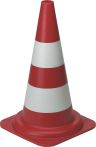 Verkehrsleitkegel, 50 cm rot-weiß, PE Kunststoff (K50)