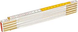 Meterstab 200 cm, gelb-weiß, Holz (MSHGW)
