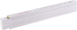 Meterstab 200cm, innenliegende Kunststoff-Gelenkfedern, weiß (MSHW)