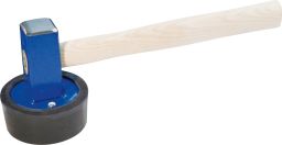 Plattenlegerhammer 1250g, mit auswechselb. Gummiaufs. rund (PHR125)