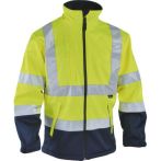 Vizwell Warnschutz-Kontrast-Softshelljacke