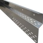 Volfi Sockel-Wandprofil Aluminium SWP 2 mm mit Schlitzlöchern - 2 m Länge