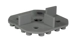 Volfi Plattenlager GK-U 95/10 mm, gummierter Kunststoff - Grau