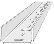 Volfi Unterstützungsprofil KR-U gelocht für Alu-Drainroste - BxH 65/33 mm, 3 mm - 2 m Länge