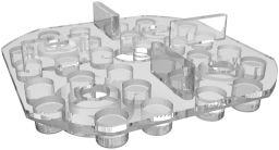 Volfi Plattenlager TK-U 95/10 mm, Kunststoff - Transparent