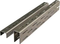 Volfi Drainageprofil Aluminium mit Schlitzlöchern WD-C 20/37 mm - 2 m Länge, zusammensteckbar