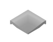 V&B Kehlsockel 10x10 cm PRO ARCHITECTURA grau 25% (R10) - 3009 PN09