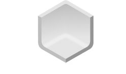 V&B Kehlsockel 5x5 cm PRO ARCHITECTURA weiß - 3578 PN00