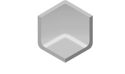 V&B Kehlsockel 5x5 cm PRO ARCHITECTURA grau 25% - 3578 PN09
