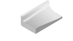 V&B Kehlsockel 5x10 cm PRO ARCHITECTURA weiß - 3586 PN00