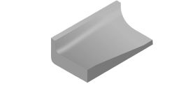 V&B Kehlsockel 5x10 cm PRO ARCHITECTURA grau 25% - 3586 PN09