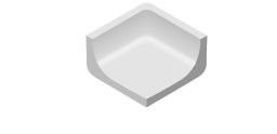 V&B Kehlsockel 5x5 cm PRO ARCHITECTURA weiß - 3587 PN00