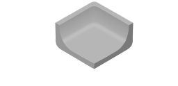 V&B Kehlsockel 5x5 cm PRO ARCHITECTURA grau 25% - 3587 PN09