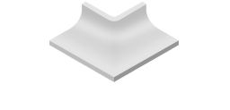 V&B Kehlsockel 10x10 cm PRO ARCHITECTURA weiß - 3588 PN00