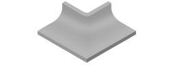 V&B Kehlsockel 10x10 cm PRO ARCHITECTURA grau 25% - 3588 PN09