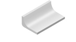 V&B Kehlsockel 5x10 cm PRO ARCHITECTURA weiß - 3589 PN00