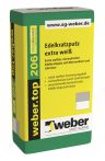 weber.top 206 AquaBalance Edelkratzputz extra weiß mit Glimmer 3 mm 30 Kg