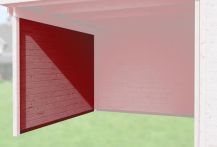 Weka Seitenwand 21 mm, Tiefe 295 cm, rot (100.2430.13010)