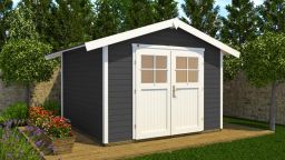 Weka Gartenhaus 122 Gr. 2, 240 x 235 cm, anthrazit/weiß (122.2424.46001)