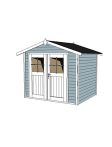 Weka Gartenhaus 122 Gr. 3, grau, 28 mm,   300 x 205 cm