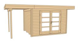 Weka Komfort Designhaus 126 Plus Gr. 1 A, 442 x 240 cm, natur