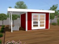 Weka Designhaus 126 A Gr.2, 445 x 240 cm, rot/natur (126.3024.43101)