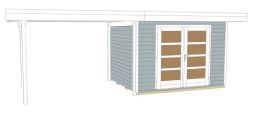 Weka Komfort Designhaus 126 Plus Gr. 1 B,  590 x 240 cm, grau