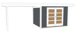 Weka Komfort Designhaus 126 Plus Gr. 1 B, 590 x 240 cm, anthrazit