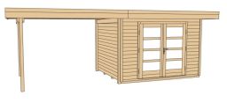 Weka Komfort Designhaus 126 Plus Gr. 2 B, 590 x 300 cm, natur