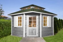 Weka Gartenhaus 149 5Eck m.Dachaufsatz, 298 x 298 cm, naturbelassen (149.3030.10.00)