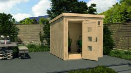 Weka Designhaus wekaLine 171 Gr. 1, 235 x 240, natur, Tür und Fenster