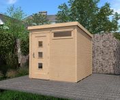 Weka Komfortdesignhaus wekaLine 171 Gr.2, 295 x 300, natur, hohe Einzeltür, Fenster