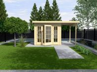 Weka Gartenhaus Panorama 172 Gr.2, BxT: 590 x 299 cm, naturbelassen (172.303.010.220)