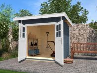 Weka MH-Gartenhaus mit Flachdach, 235 x 209 cm, grau (179.2421.45001)