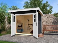 Weka Gartenhaus 179 Gr. 4, 300x295 cm, anthrazit/weiß (179.3030.46001)
