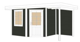 Weka Komfort Designhaus 213 Plus Gr. 1 A,  385 x 238 cm, anthrazit