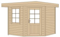 Weka Komfort Designhaus 213 Plus Gr. 2, 298 x 298 cm, natur