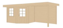 Weka Komfort Designhaus 213 Plus Gr. 2 B, 593 x 298 cm, natur