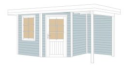 Weka Komfort Designhaus 213 Plus Gr. 2 A, 442 x 295 cm, grau