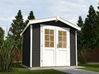 Weka Gartenhaus 218 Gr. 4, Satteldach, 301 x 295 cm, anthrazit/weiß (218.3030.76041)