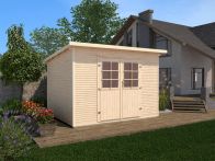 Weka Gartenhaus 218 Gr. 3, Flachdach, 295 x 300 cm, naturbelassen (219.3030.70041)