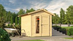 Weka Gartenhaus 224 A Gr. 1 natur, 21 mm, neue Design-Doppeltür