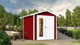 Weka Gartenhaus 224 A Gr. 1 schwedenrot, 21 mm, neue Design-Doppeltür