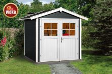 Weka Gartenhaus 224 Gr.1, 205 x 209 cm, anthrazit/weiß (224.2121.16400)
