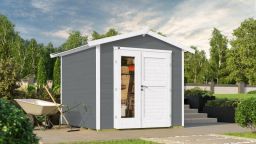 Weka Gartenhaus 224 A Gr. 2 grau, 21 mm, neue Design-Doppeltür