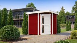 Weka Gartenhaus 229 A Gr. 1, schwedenrot, 21 mm, neue Design-Einzeltür