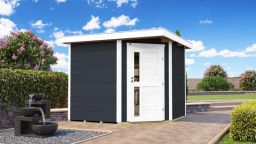 Weka Gartenhaus 229 A Gr. 2, anthrazit, 21 mm, neue Design-Einzeltür